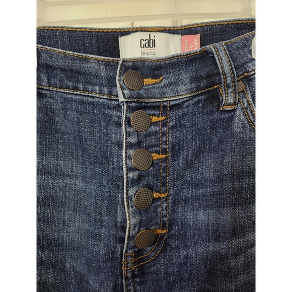 cabi Button Fly Straight Jeans Size 8 #6068 NWOT - Picture 2 of 4